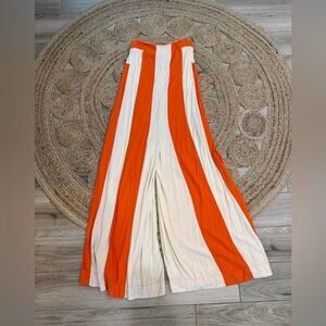 We the free EDEN Wide Leg Striped jumpsuit